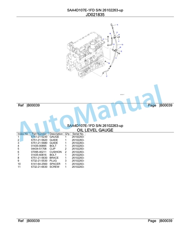 Komatsu SAA4D107E-1FD Engine Parts Manual 3 Komatsu SAA4D107E-1FD Engine Parts Manual-3