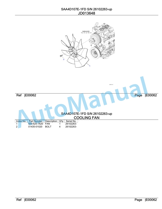 Komatsu SAA4D107E-1FD Engine Parts Manual 4 Komatsu SAA4D107E-1FD Engine Parts Manual-4