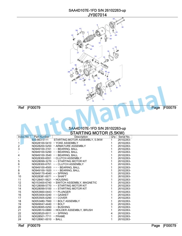 Komatsu SAA4D107E-1FD Engine Parts Manual 5 Komatsu SAA4D107E-1FD Engine Parts Manual-5