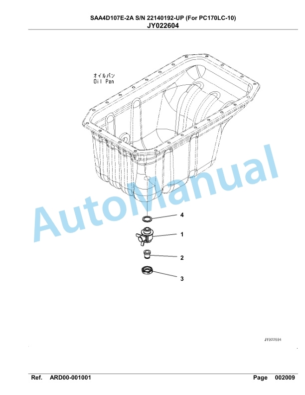 Komatsu SAA4D107E-2A Engine For PC170LC-10 Parts Manual 3 Komatsu SAA4D107E-2A Engine For PC170LC-10 Parts Manual-3
