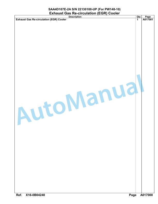 Komatsu SAA4D107E-2A Engine For PW148-10 Parts Manual 2 Komatsu SAA4D107E-2A Engine For PW148-10 Parts Manual-2