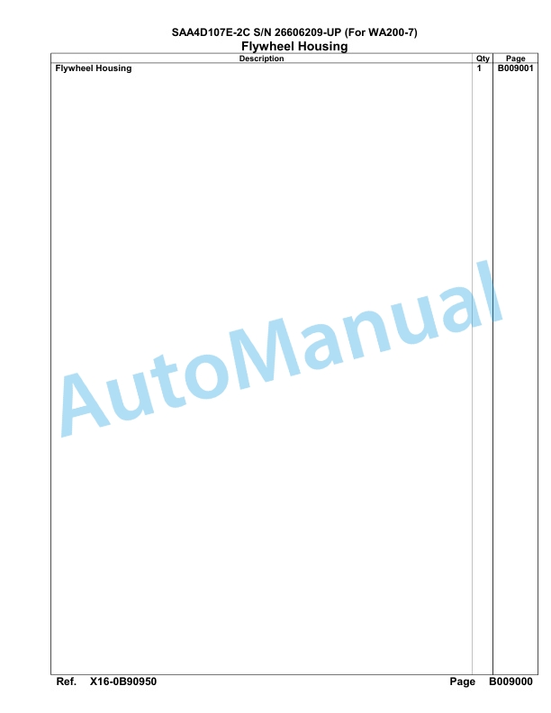 Komatsu SAA4D107E-2C Engine Parts Manual 26606209 Up For WA200-7 3 Komatsu SAA4D107E-2C Engine Parts Manual 26606209 Up For WA200-7-3