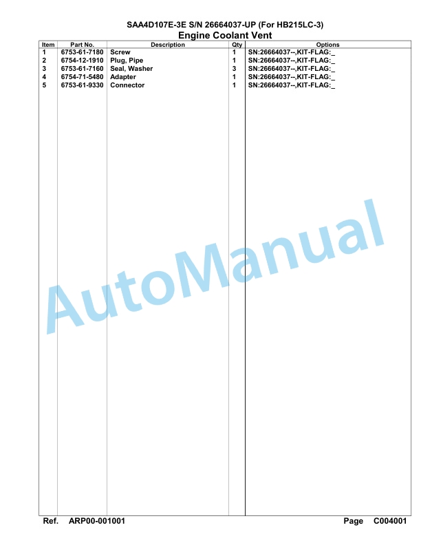 Komatsu SAA4D107E-3E Engine Parts Manual 4 Komatsu SAA4D107E-3E Engine Parts Manual-4
