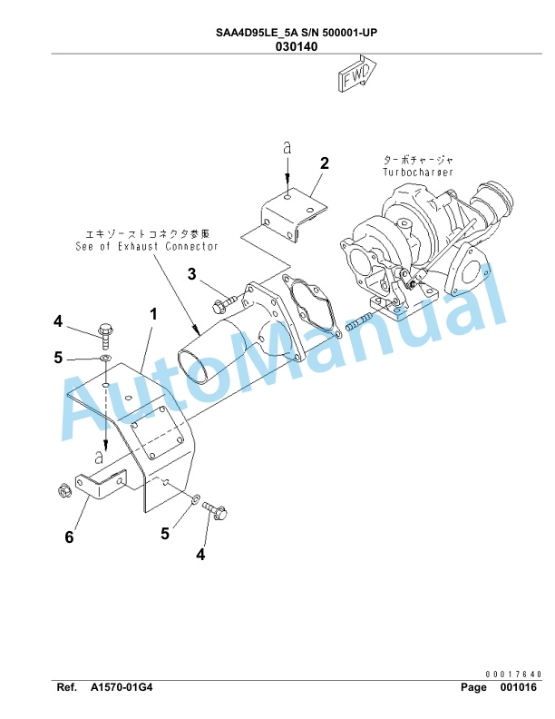 Komatsu SAA4D95LE-5A Engine Parts Manual 2 Komatsu SAA4D95LE-5A Engine Parts Manual-2