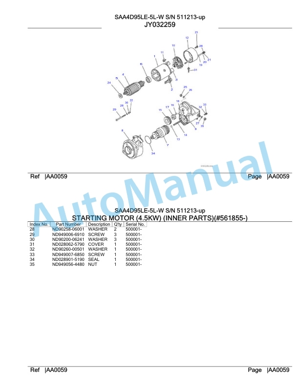 Komatsu SAA4D95LE-5L-W Engine Parts Manual 5 Komatsu SAA4D95LE-5L-W Engine Parts Manual-5