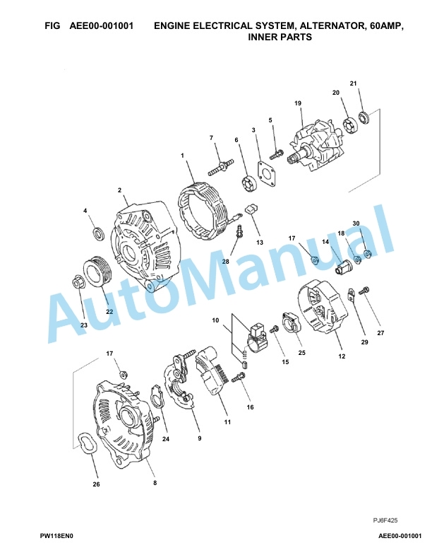 Komatsu SAA4D95LE-7A Engine Parts Manual 2 Komatsu SAA4D95LE-7A Engine Parts Manual-2