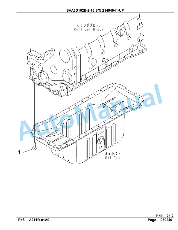 Komatsu SAA6D102E-2-18 Engine Parts Manual 3 Komatsu SAA6D102E-2-18 Engine Parts Manual-3