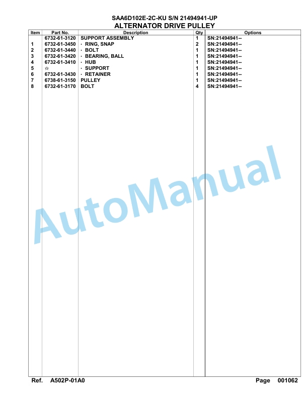 Komatsu SAA6D102E-2C-KU Engine Parts Manual 5 Komatsu SAA6D102E-2C-KU Engine Parts Manual-5