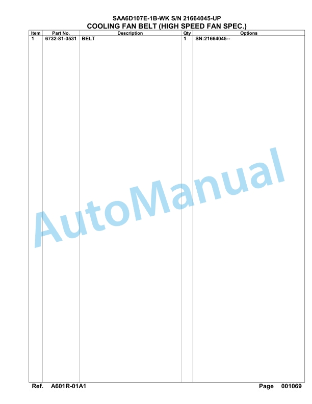 Komatsu SAA6D107E-1B-WK Engine Parts Manual 5 Komatsu SAA6D107E-1B-WK Engine Parts Manual-5