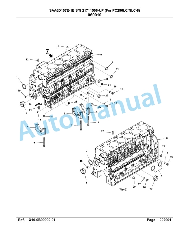 Komatsu SAA6D107E-1E Engine Parts Manual 21711506 Up For PC290 LC 290NLC-8 2 Komatsu SAA6D107E-1E Engine Parts Manual 21711506 Up For PC290 LC 290NLC-8-2