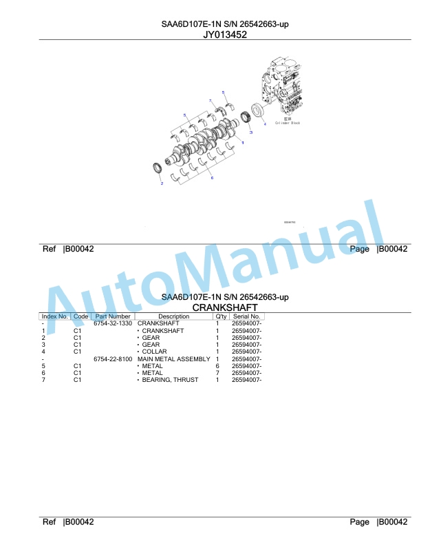Komatsu SAA6D107E-1N Parts Manual 26542663-up 3 Komatsu SAA6D107E-1N Parts Manual 26542663-up-3