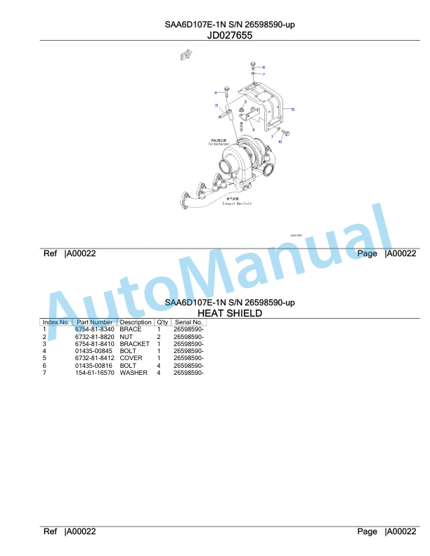 Komatsu SAA6D107E-1N Parts Manual 26598590-up 2 Komatsu SAA6D107E-1N Parts Manual 26598590-up-2