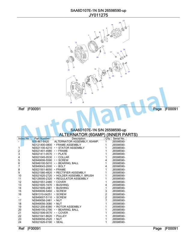 Komatsu SAA6D107E-1N Parts Manual 26598590-up 5 Komatsu SAA6D107E-1N Parts Manual 26598590-up-5