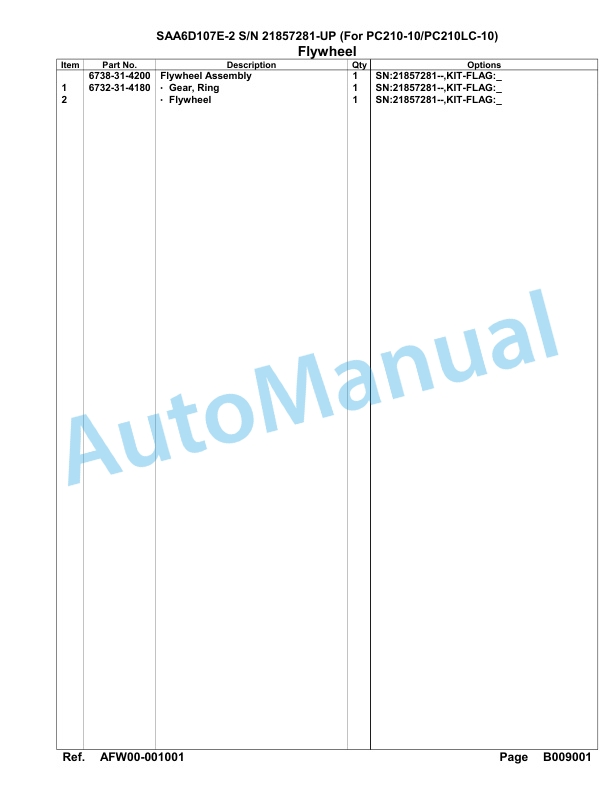 Komatsu SAA6D107E-2 Parts Manual 21857281-UP 3 Komatsu SAA6D107E-2 Parts Manual 21857281-UP-3