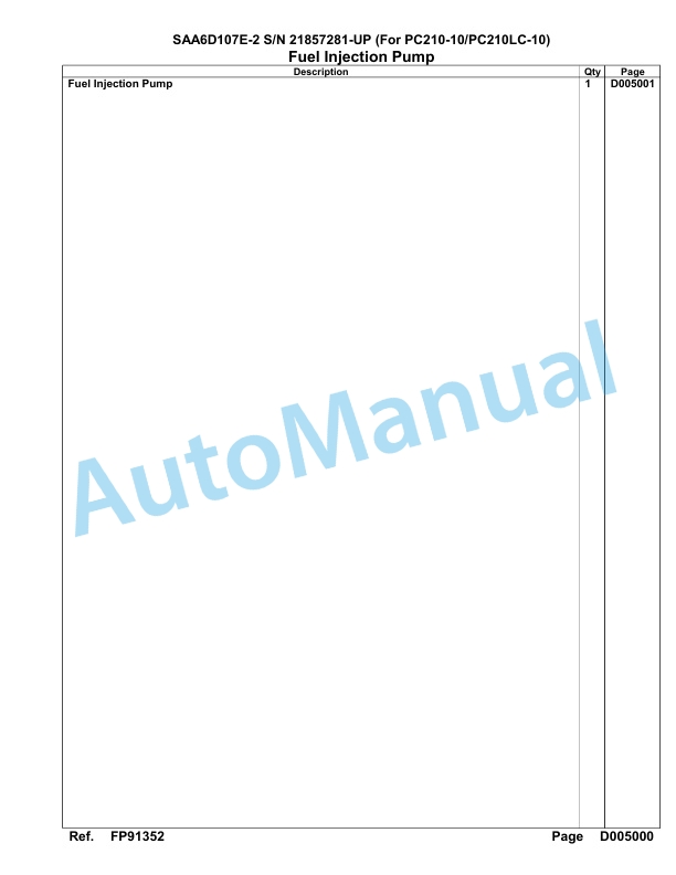 Komatsu SAA6D107E-2 Parts Manual 21857281-UP 4 Komatsu SAA6D107E-2 Parts Manual 21857281-UP-4