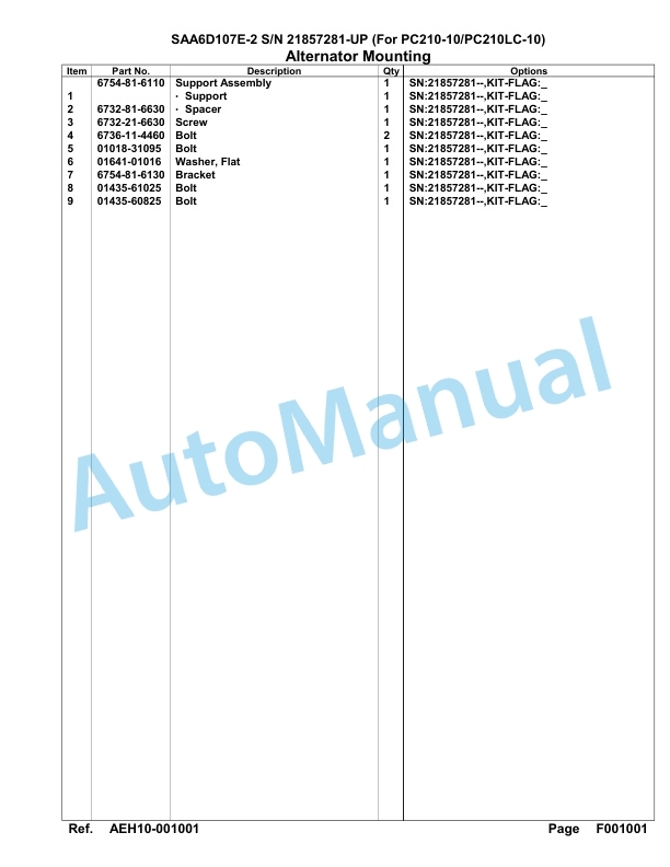 Komatsu SAA6D107E-2 Parts Manual 21857281-UP 5 Komatsu SAA6D107E-2 Parts Manual 21857281-UP-5