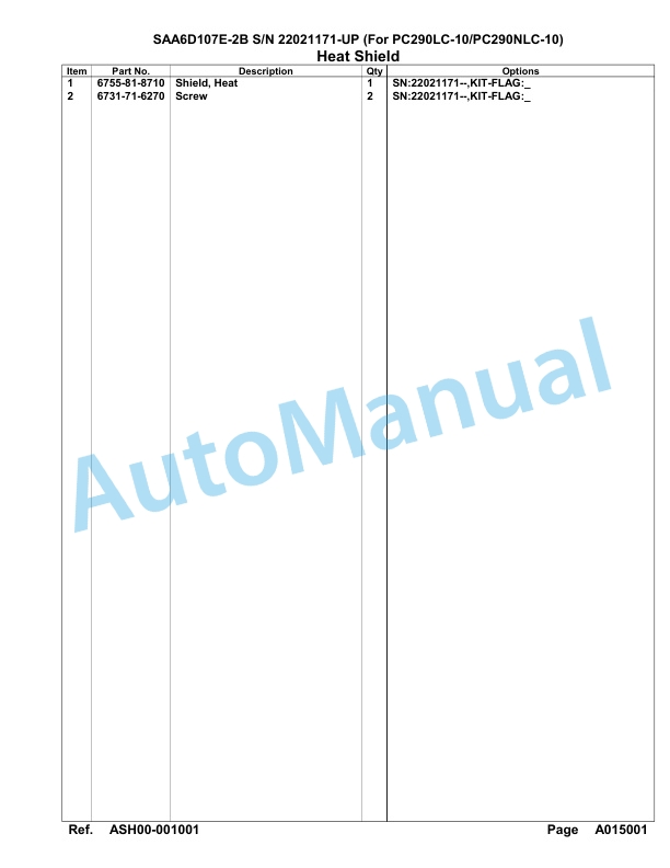 Komatsu SAA6D107E-2B Parts Manual 22021171-UP 2 Komatsu SAA6D107E-2B Parts Manual 22021171-UP-2