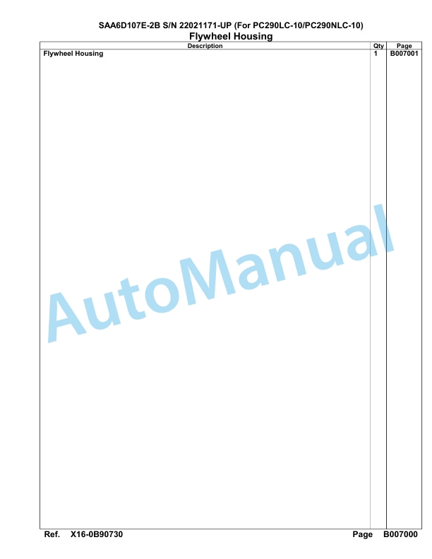 Komatsu SAA6D107E-2B Parts Manual 22021171-UP 3 Komatsu SAA6D107E-2B Parts Manual 22021171-UP-3
