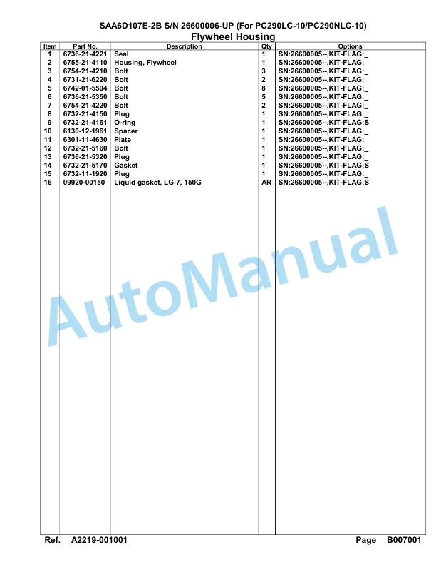 Komatsu SAA6D107E-2B Parts Manual 26600006-UP 3 Komatsu SAA6D107E-2B Parts Manual 26600006-UP-3