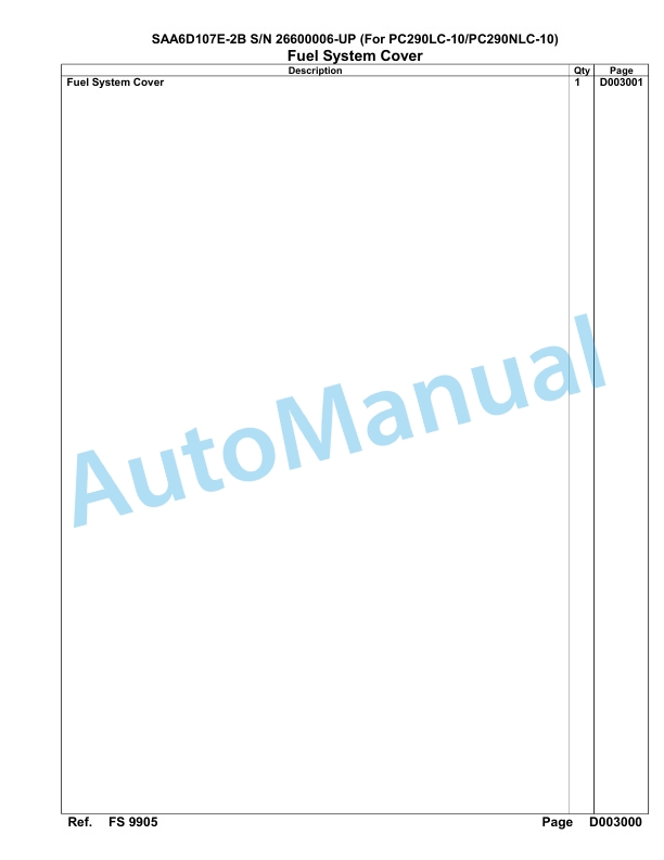 Komatsu SAA6D107E-2B Parts Manual 26600006-UP 4 Komatsu SAA6D107E-2B Parts Manual 26600006-UP-4
