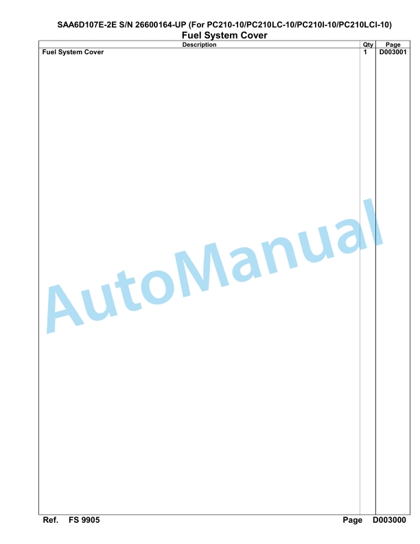 Komatsu SAA6D107E-2E Parts Manual 26600164-UP 4 Komatsu SAA6D107E-2E Parts Manual 26600164-UP-4