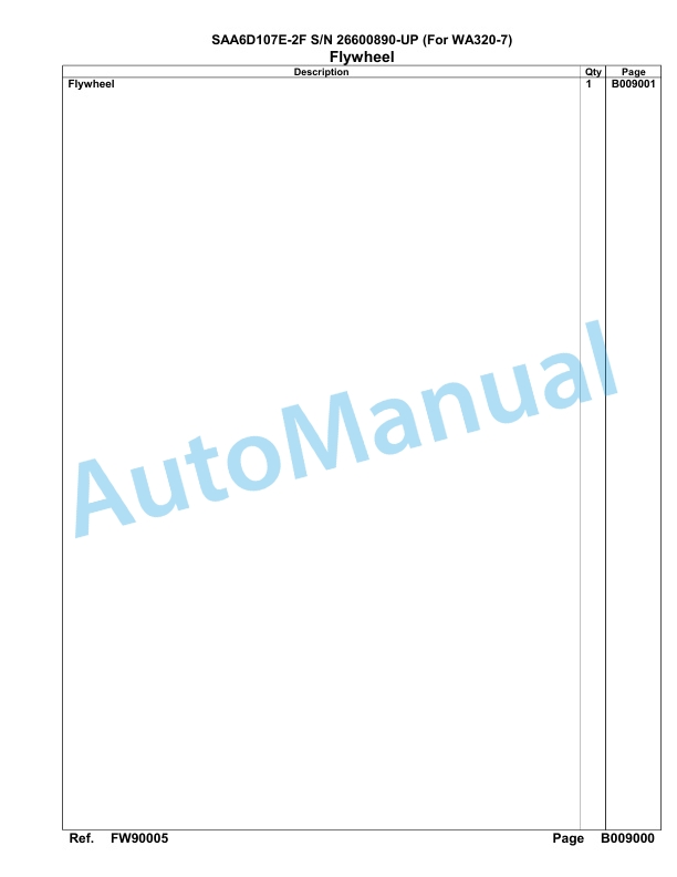 Komatsu SAA6D107E-2F Parts Manual 26600890-UP 3 Komatsu SAA6D107E-2F Parts Manual 26600890-UP-3