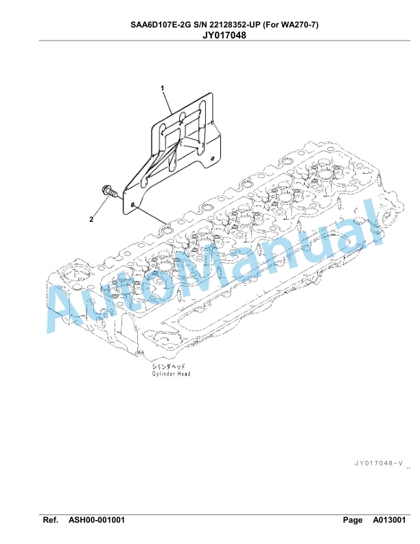 Komatsu SAA6D107E-2G Parts Manual 22128352-UP 2 Komatsu SAA6D107E-2G Parts Manual 22128352-UP-2