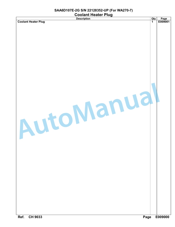 Komatsu SAA6D107E-2G Parts Manual 22128352-UP 5 Komatsu SAA6D107E-2G Parts Manual 22128352-UP-5
