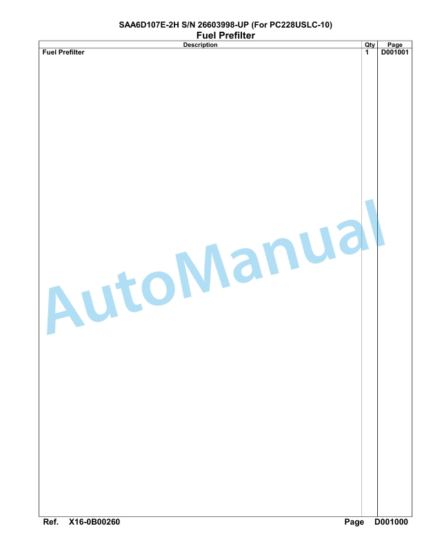Komatsu SAA6D107E-2H Parts Manual 26603998-UP 4 Komatsu SAA6D107E-2H Parts Manual 26603998-UP-4
