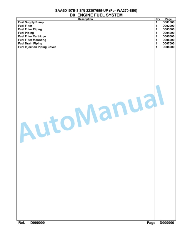Komatsu SAA6D107E-3 Parts Manual 22397655-UP 4 Komatsu SAA6D107E-3 Parts Manual 22397655-UP-4