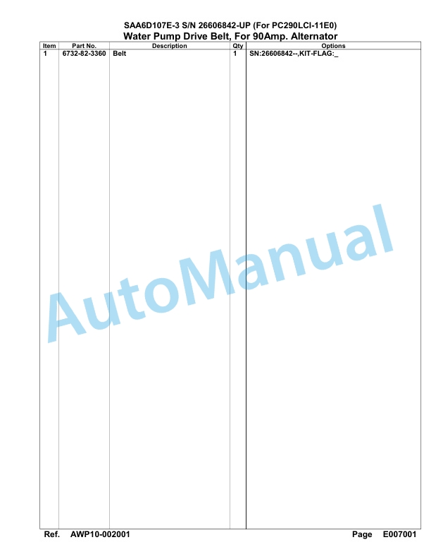 Komatsu SAA6D107E-3 Parts Manual 26606842-UP 5 Komatsu SAA6D107E-3 Parts Manual 26606842-UP-5