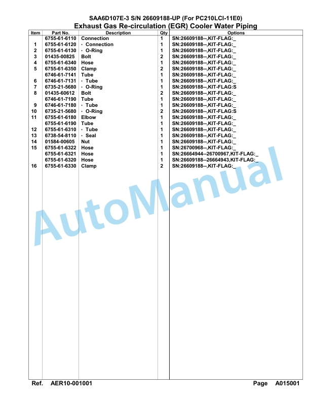 Komatsu SAA6D107E-3 Parts Manual 26609188-UP 2 Komatsu SAA6D107E-3 Parts Manual 26609188-UP-2