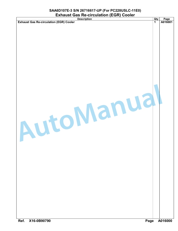 Komatsu SAA6D107E-3 Parts Manual 26716617-UP 2 Komatsu SAA6D107E-3 Parts Manual 26716617-UP-2