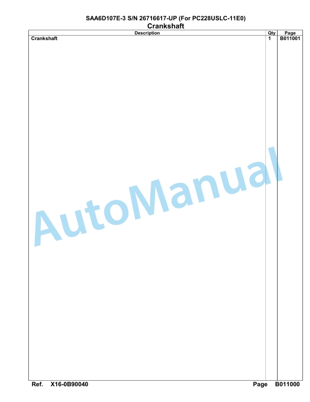 Komatsu SAA6D107E-3 Parts Manual 26716617-UP 3 Komatsu SAA6D107E-3 Parts Manual 26716617-UP-3