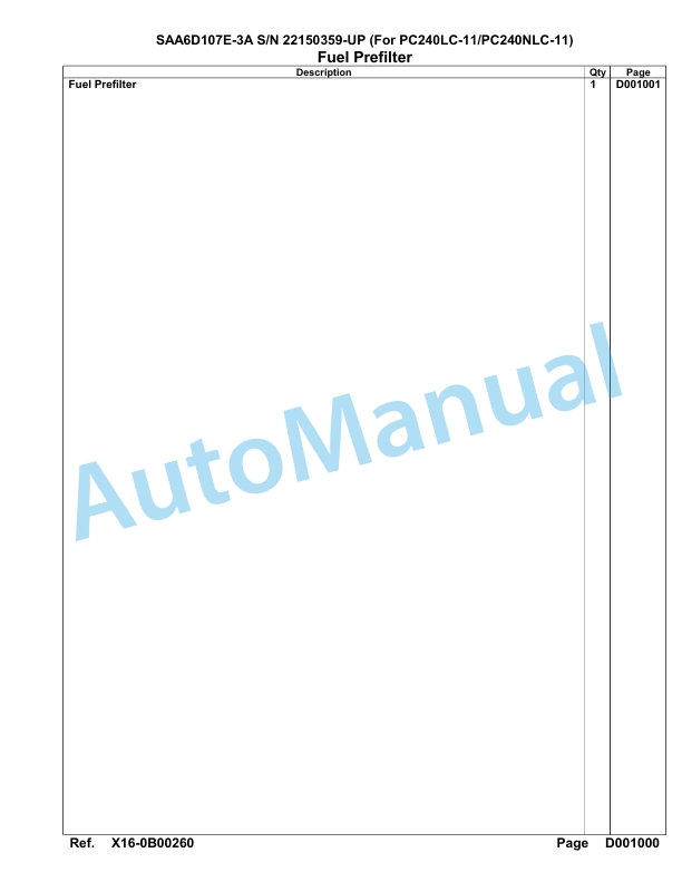 Komatsu SAA6D107E-3A Parts Manual 22150359-UP 4 Komatsu SAA6D107E-3A Parts Manual 22150359-UP-4