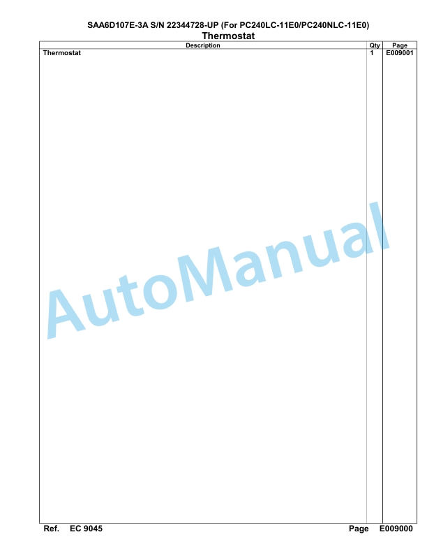 Komatsu SAA6D107E-3A Parts Manual 22344728-UP 5 Komatsu SAA6D107E-3A Parts Manual 22344728-UP-5