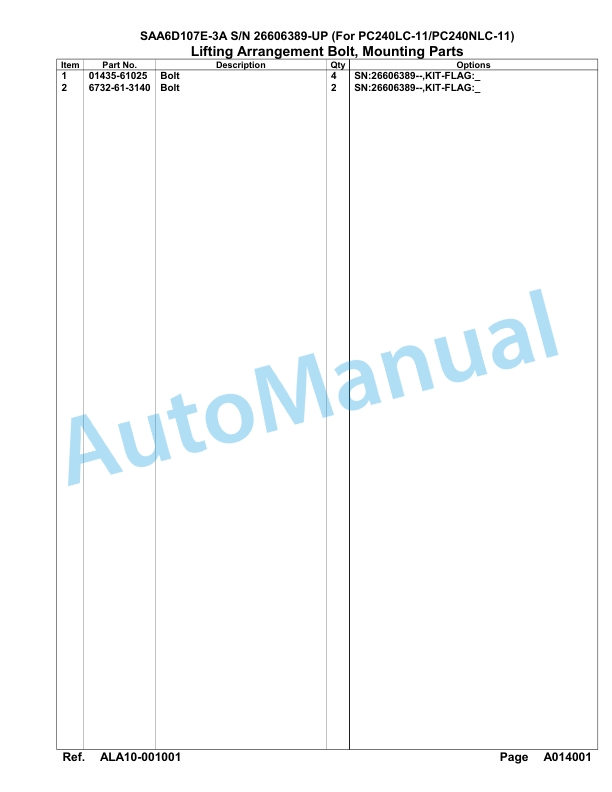 Komatsu SAA6D107E-3A Parts Manual 26606389-UP 2 Komatsu SAA6D107E-3A Parts Manual 26606389-UP-2