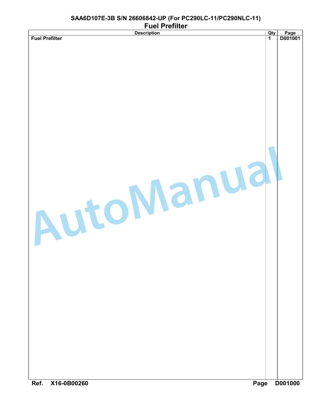Komatsu SAA6D107E-3B Parts Manual 26606842-UP 4 Komatsu SAA6D107E-3B Parts Manual 26606842-UP-4