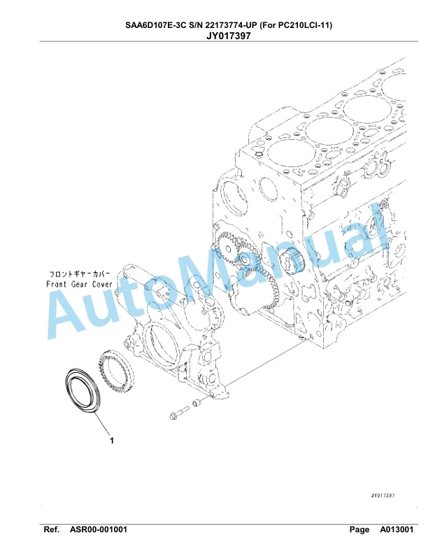 Komatsu SAA6D107E-3C Parts Manual 22173774 Up For PC210LCI-11 2 Komatsu SAA6D107E-3C Parts Manual 22173774 Up For PC210LCI-11-2