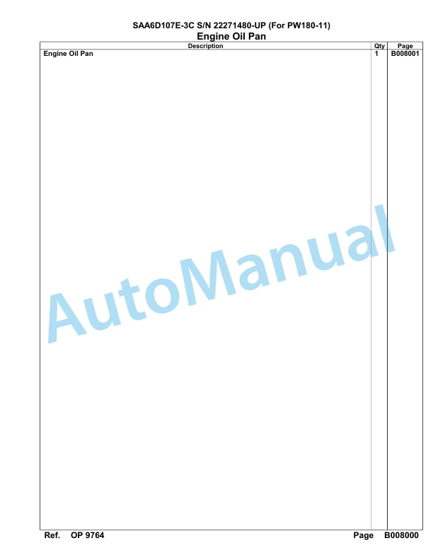 Komatsu SAA6D107E-3C Parts Manual 22271480-UP 3 Komatsu SAA6D107E-3C Parts Manual 22271480-UP-3