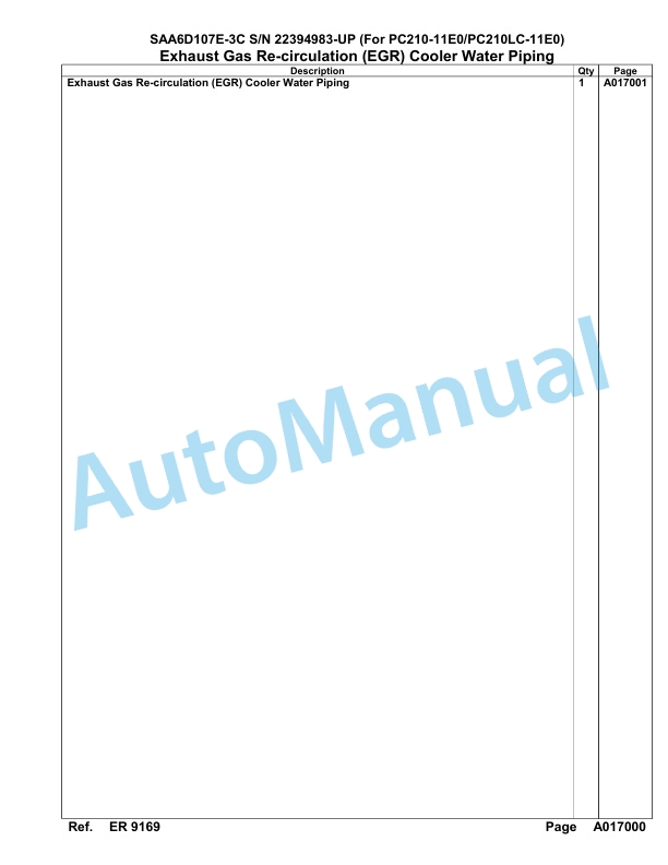 Komatsu SAA6D107E-3C Parts Manual 22394983-UP 2 Komatsu SAA6D107E-3C Parts Manual 22394983-UP-2