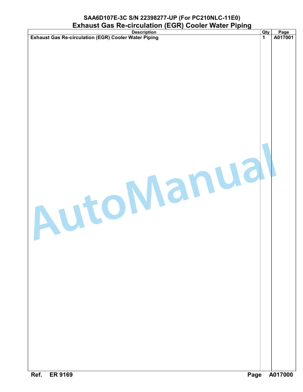 Komatsu SAA6D107E-3C Parts Manual 22398277 Up For PC210NLC-11E0 2 Komatsu SAA6D107E-3C Parts Manual 22398277 Up For PC210NLC-11E0-2