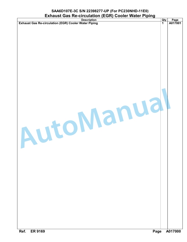 Komatsu SAA6D107E-3C Parts Manual 22398277 Up For PC230NHD-11E0 2 Komatsu SAA6D107E-3C Parts Manual 22398277 Up For PC230NHD-11E0-2