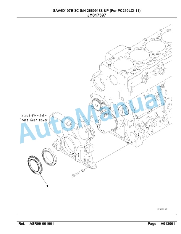 Komatsu SAA6D107E-3C Parts Manual 26609188 Up For PC210LCI-11 2 Komatsu SAA6D107E-3C Parts Manual 26609188 Up For PC210LCI-11-2