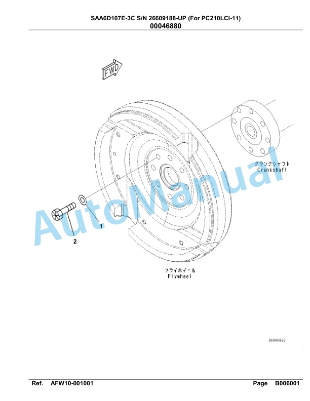 Komatsu SAA6D107E-3C Parts Manual 26609188 Up For PC210LCI-11 3 Komatsu SAA6D107E-3C Parts Manual 26609188 Up For PC210LCI-11-3