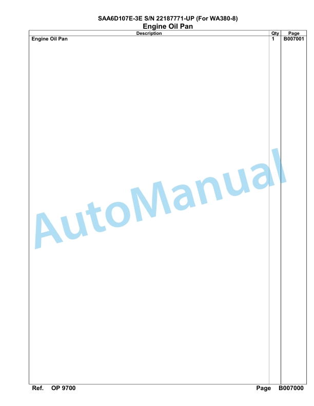 Komatsu SAA6D107E-3E Parts Manual 22187771-UP 3 Komatsu SAA6D107E-3E Parts Manual 22187771-UP-3