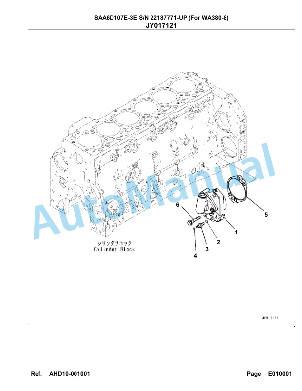 Komatsu SAA6D107E-3E Parts Manual 22187771-UP 5 Komatsu SAA6D107E-3E Parts Manual 22187771-UP-5
