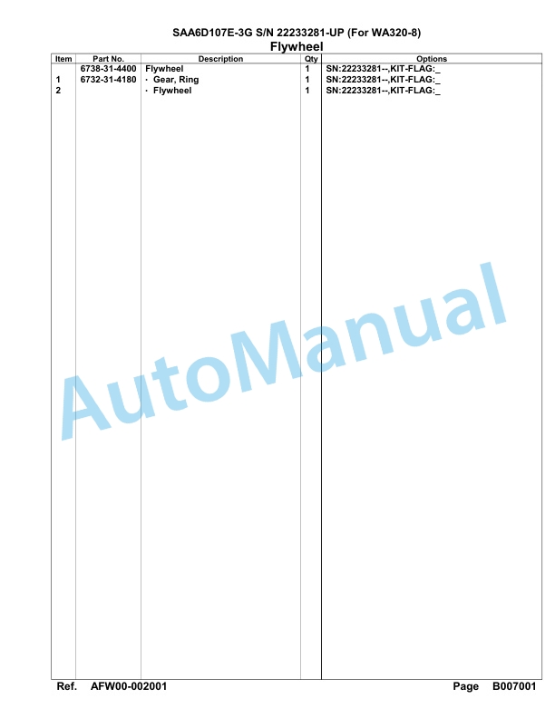 Komatsu SAA6D107E-3G Parts Manual 22233281-UP 3 Komatsu SAA6D107E-3G Parts Manual 22233281-UP-3