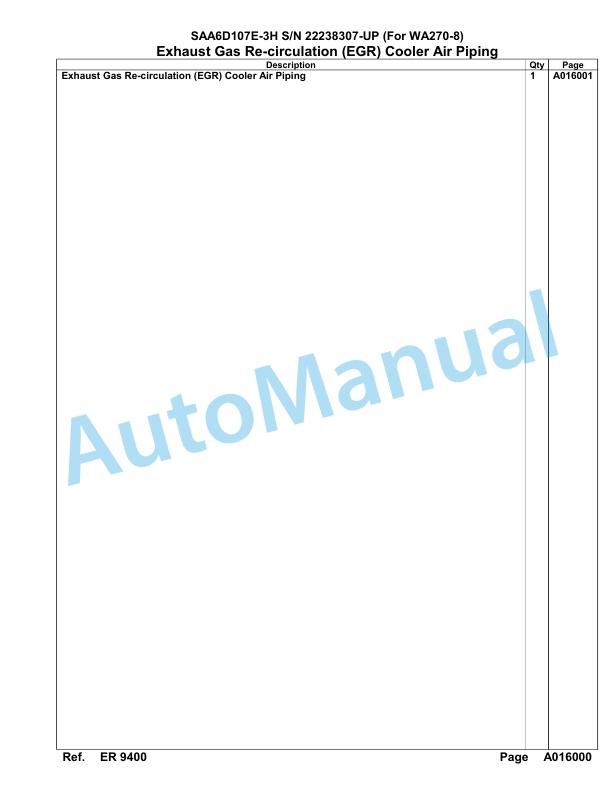 Komatsu SAA6D107E-3H Parts Manual 22238307-UP-2