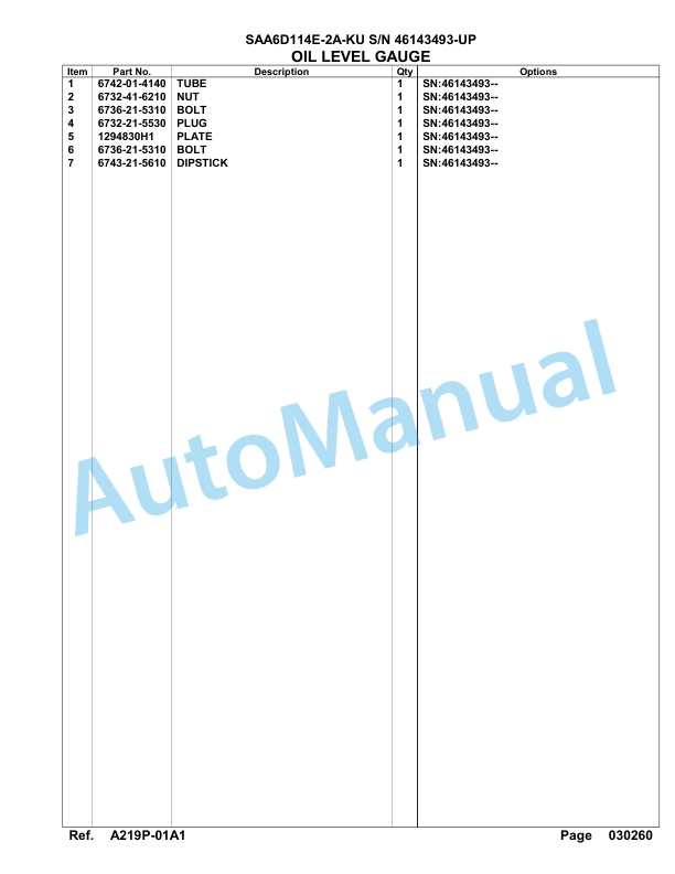 Komatsu SAA6D114E-2A-KU Parts Manual 46143493-UP 3 Komatsu SAA6D114E-2A-KU Parts Manual 46143493-UP-3